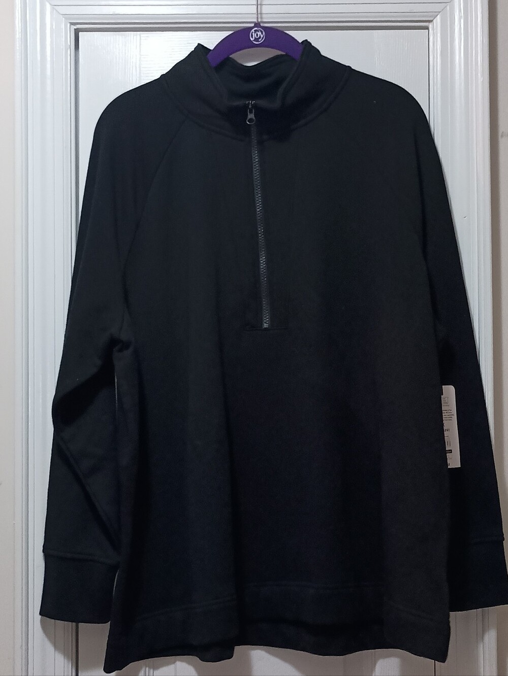 Time And Tru Women's Black Half-Zip Pull Over Jacket Size 1X